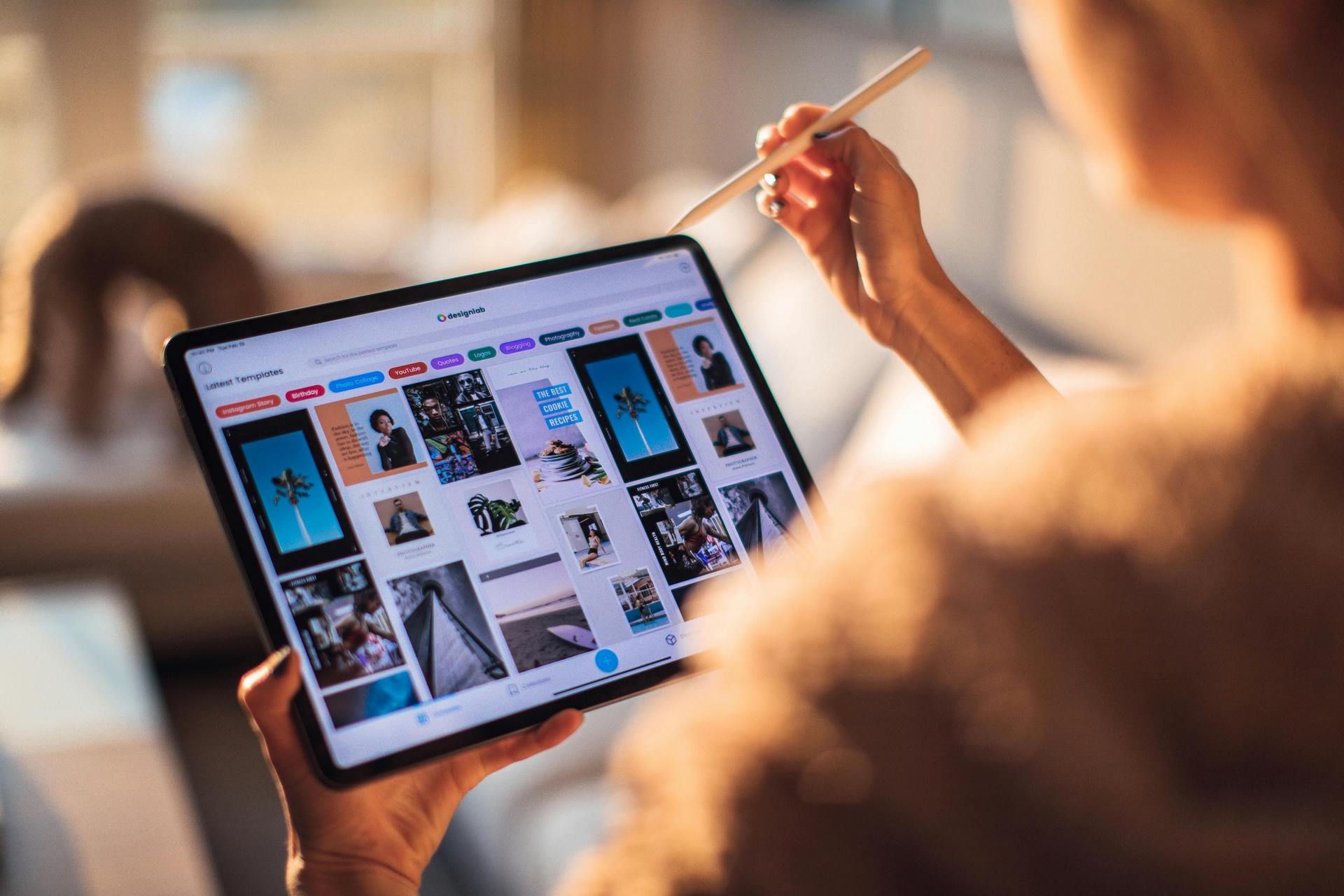 Veddys, Tablette avec la page d'une boutique en ligne